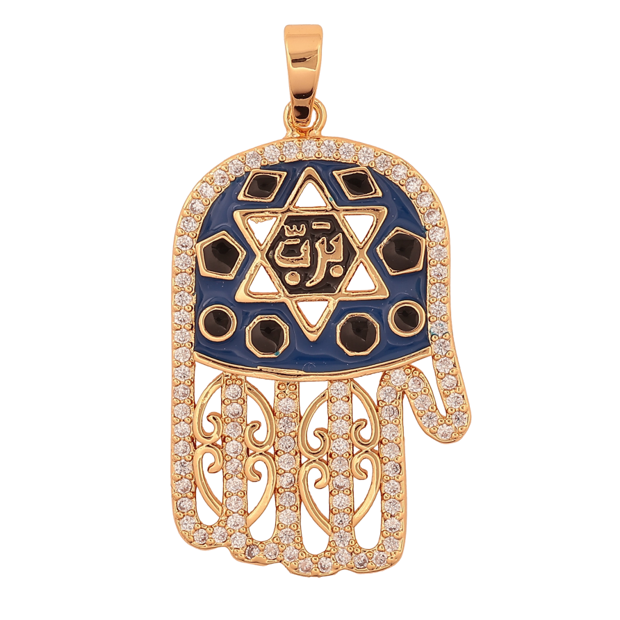 Кулон Xuping колір Позолота 18K "Рука Хамси" для ланцюжка до 7мм фото №1