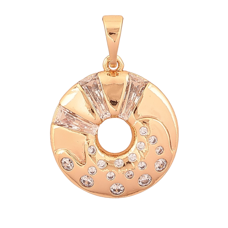 Кулон Xuping цвет Позолота 18K "Колечко с узором кристаллами" для цепочки до 5мм фото №16 Кулон Xuping цвет Позолота 18K "Колечко с узором кристаллами" для цепочки до 5мм фото №16