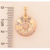 Кулон Xuping цвет Позолота 18K "Колечко с узором кристаллами" для цепочки до 5мм фото №2