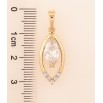 Кулон Xuping цвет Позолота 18K "Лепесток с кристаллом" для цепочки до 6мм фото №2 Кулон Xuping цвет Позолота 18K "Лепесток с кристаллом" для цепочки до 6мм фото №2
