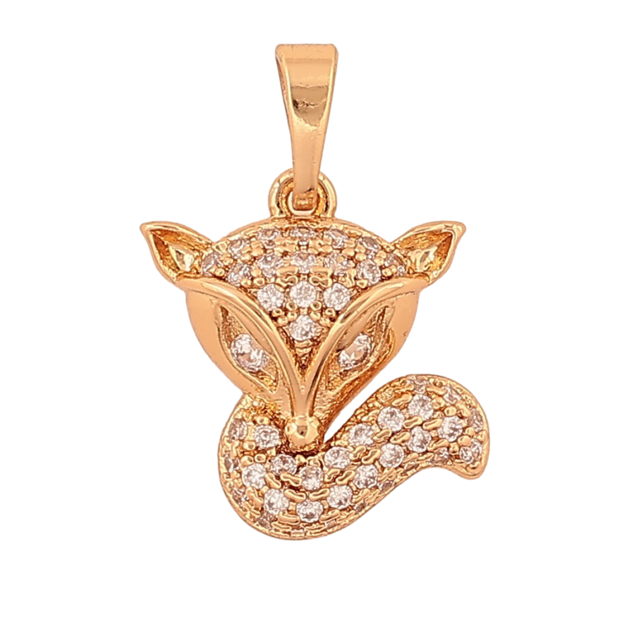 Кулон Xuping цвет Позолота 18K "Лисичка с кристаллами" для цепочки до 5мм фото №1