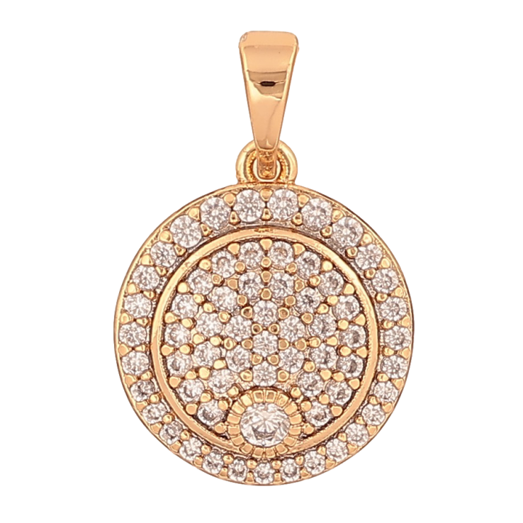 Кулон Xuping колір Позолота 18К "Коло з інкрустацією кристалами" для ланцюжка до 2мм фото №21 Кулон Xuping колір Позолота 18К "Коло з інкрустацією кристалами" для ланцюжка до 2мм фото №21