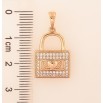 Кулон Xuping цвет Позолота 18K "Замочек с инкрустацией кристаллами" для цепочки до 5мм фото №2 Кулон Xuping цвет Позолота 18K "Замочек с инкрустацией кристаллами" для цепочки до 5мм фото №2