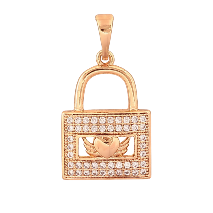 Кулон Xuping цвет Позолота 18K "Замочек с инкрустацией кристаллами" для цепочки до 5мм фото №12 Кулон Xuping цвет Позолота 18K "Замочек с инкрустацией кристаллами" для цепочки до 5мм фото №12