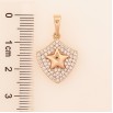 Кулон Xuping колір Позолота 18K "Візерунок зірка з інкрустацією кристалами" для ланцюжка до 6мм фото №2 Кулон Xuping колір Позолота 18K "Візерунок зірка з інкрустацією кристалами" для ланцюжка до 6мм фото №2