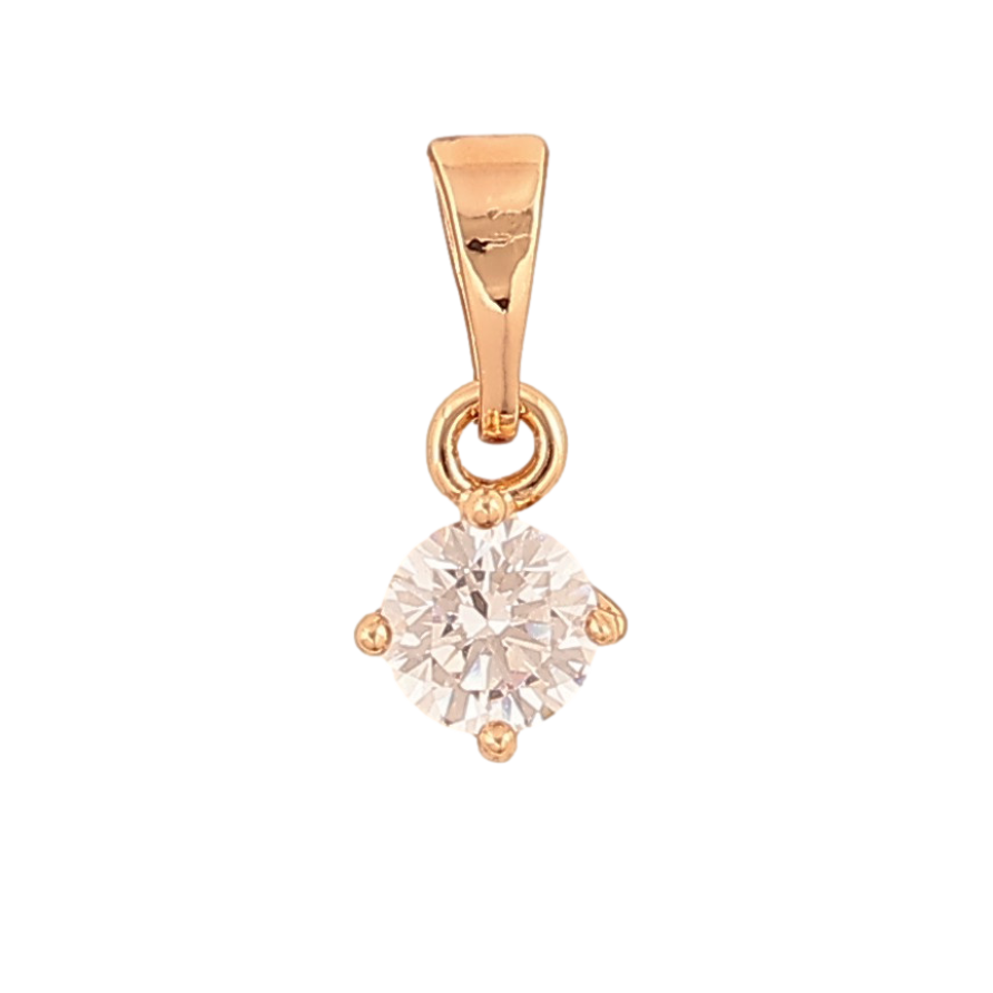 Кулон Xuping колір Позолота 18К "Кристал, ø 5мм" для ланцюжка до 5мм фото №1