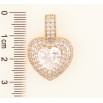 Кулон Xuping колір Позолота 18К "Серце з інкрустацією кристалами" для ланцюжка до 6мм фото №2