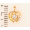 Кулон Xuping колір Позолота 18К "Серце з кристалами" для ланцюжка до 7мм фото №2