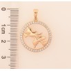 Кулон Xuping цвет Позолота 18K "Голуби в кристальном колечке" для цепочки до 5мм фото №2 Кулон Xuping цвет Позолота 18K "Голуби в кристальном колечке" для цепочки до 5мм фото №2