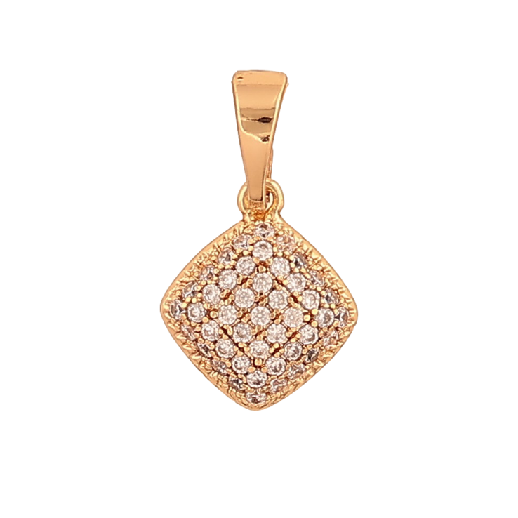 Кулон Xuping цвет Позолота 18К "Ромб с инкрустацией кристаллами" для цепочки до 5мм фото №19