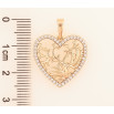Кулон Xuping колір Позолота 18К "Сердечко з кристалами" для ланцюжка до 6мм фото №2