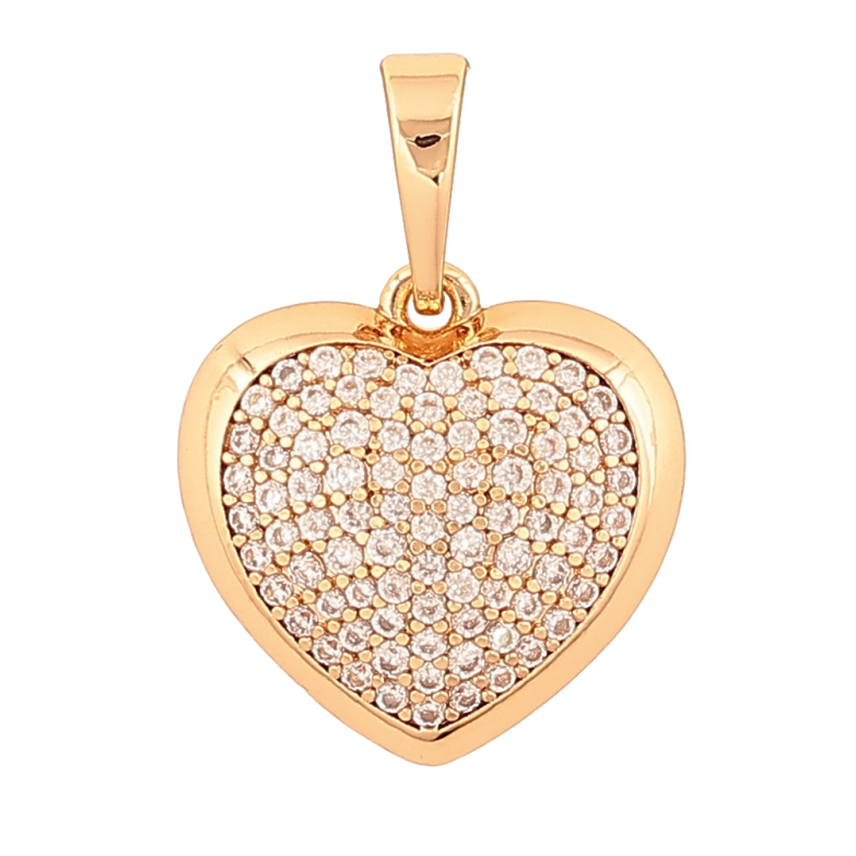 Кулон Xuping колір Позолота 18К "Серце з інкрустацією кристалами" для ланцюжка до 6мм фото №1 Кулон Xuping колір Позолота 18К "Серце з інкрустацією кристалами" для ланцюжка до 6мм фото №1