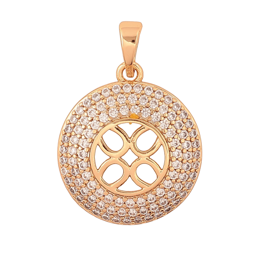 Кулон Xuping колір Позолота 18K "Візерунок з інкрустацією кристалами" для ланцюжка до 5мм фото №1