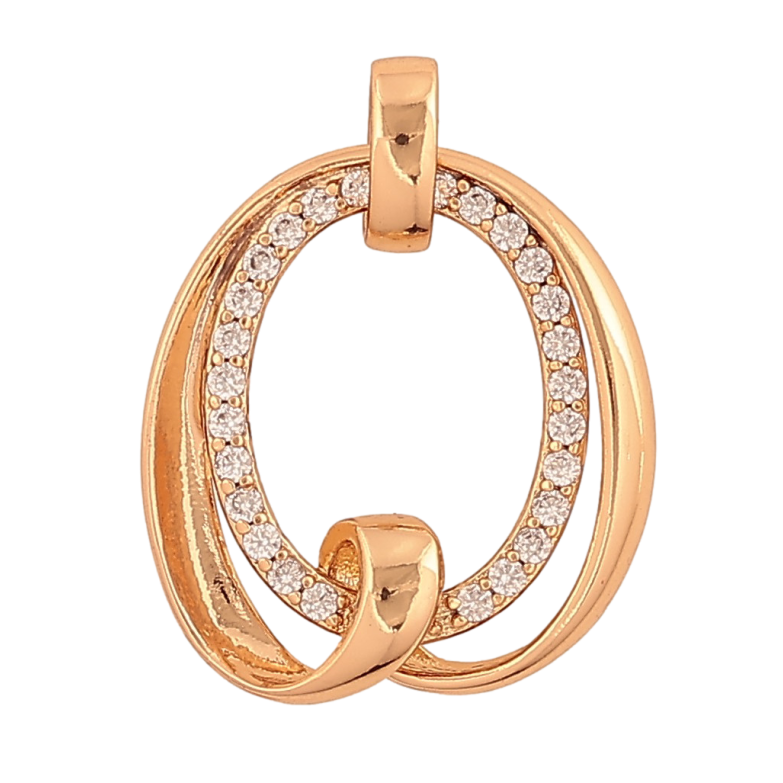 Кулон Xuping цвет Позолота 18К "Узор с кристаллами" для цепочки до 3мм фото №5