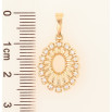 Кулон Xuping колір Позолота 18К "Візерунок з кристалами" для ланцюжка до 6мм фото №2