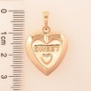 Кулон Xuping цвет Позолота 18K "Открывающееся сердечко для фото" для цепочки до 6мм фото №2