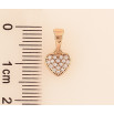 Кулон Xuping колір Позолота 18К "Серце з кристалами" для ланцюжка до 5мм фото №2