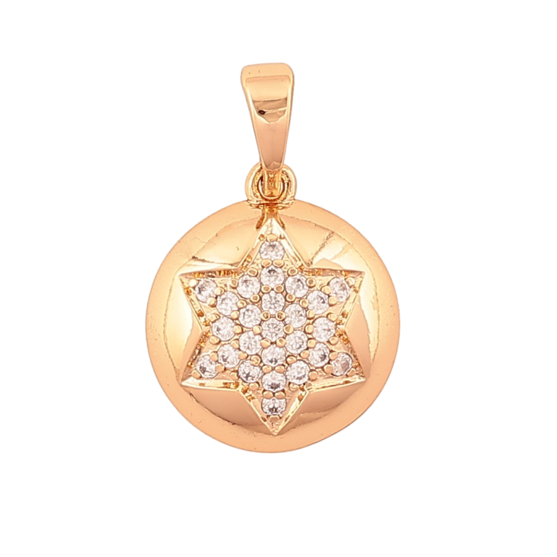 Кулон Xuping цвет Позолота 18K "Узор шестиконечная звезда" для цепочки до 5мм фото №2 Кулон Xuping цвет Позолота 18K "Узор шестиконечная звезда" для цепочки до 5мм фото №2