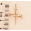 Кулон Xuping цвет Позолота 18K "Крест из гвоздей с кристаллами" для цепочки до 2мм фото №2