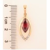 Кулон Xuping колір Позолота 18K "Пелюстка з червоним кристалом" для ланцюжка до 6мм фото №2 Кулон Xuping колір Позолота 18K "Пелюстка з червоним кристалом" для ланцюжка до 6мм фото №2