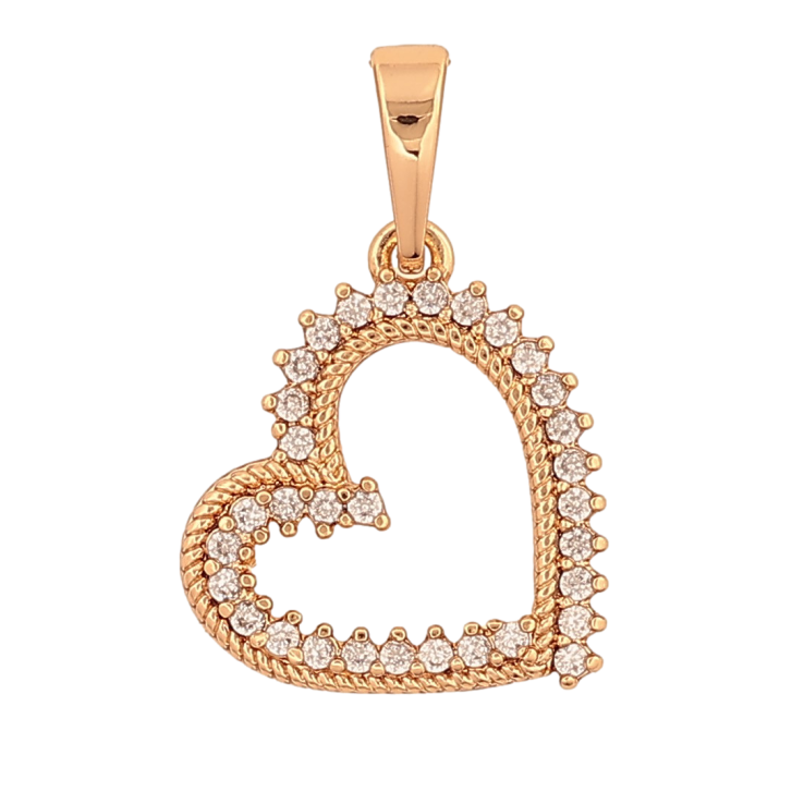 Кулон Xuping колір Позолота 18К "Серце з кристалами" для ланцюжка до 6мм фото №20