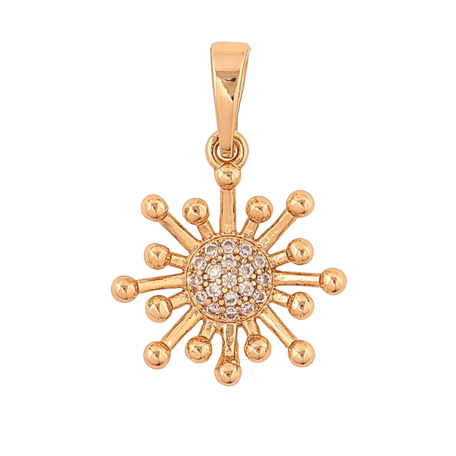 Кулон Xuping колір Позолота 18K "Візерунок з кристалами" для ланцюжка до 6мм фото №1 Кулон Xuping колір Позолота 18K "Візерунок з кристалами" для ланцюжка до 6мм фото №1