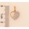 Кулон Xuping колір Позолота 18K "Серце з інкрустацією кристалами" для ланцюжка до 5мм фото №2
