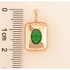 Кулон Xuping цвет Позолота 18K "Вставка зеленый кристалл" для цепочки до 4мм фото №2