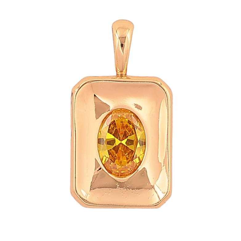 Кулон Xuping цвет Позолота 18K "Вставка золотистый кристалл" для цепочки до 4мм фото №1 Кулон Xuping цвет Позолота 18K "Вставка золотистый кристалл" для цепочки до 4мм фото №1