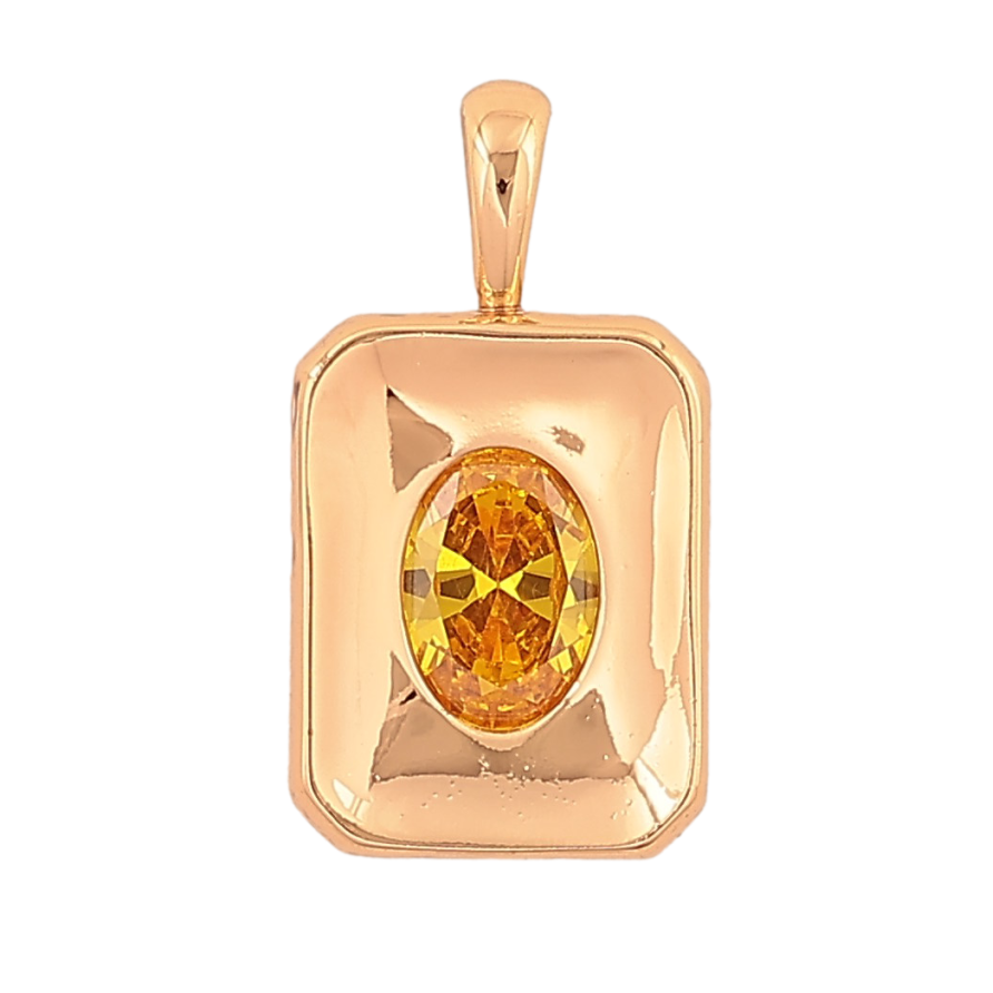 Кулон Xuping цвет Позолота 18K "Вставка золотистый кристалл" для цепочки до 4мм фото №1 Кулон Xuping цвет Позолота 18K "Вставка золотистый кристалл" для цепочки до 4мм фото №1