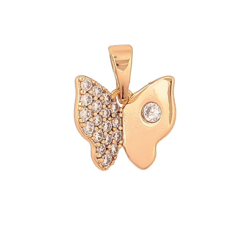 Кулон Xuping цвет Позолота 18K "Бабочка с кристаллами" для цепочки до 5мм фото №1