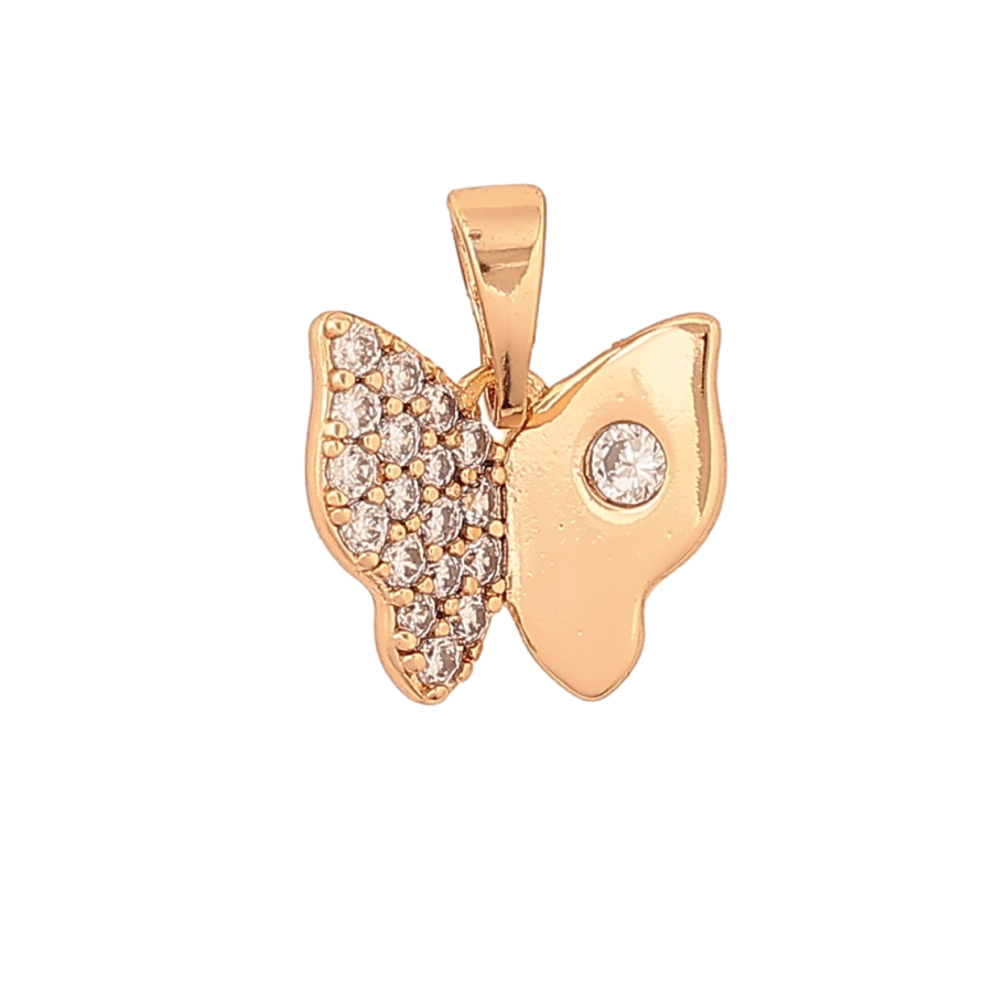 Кулон Xuping колір Позолота 18K "Метелик з кристалами" для ланцюжка до 5мм фото №1