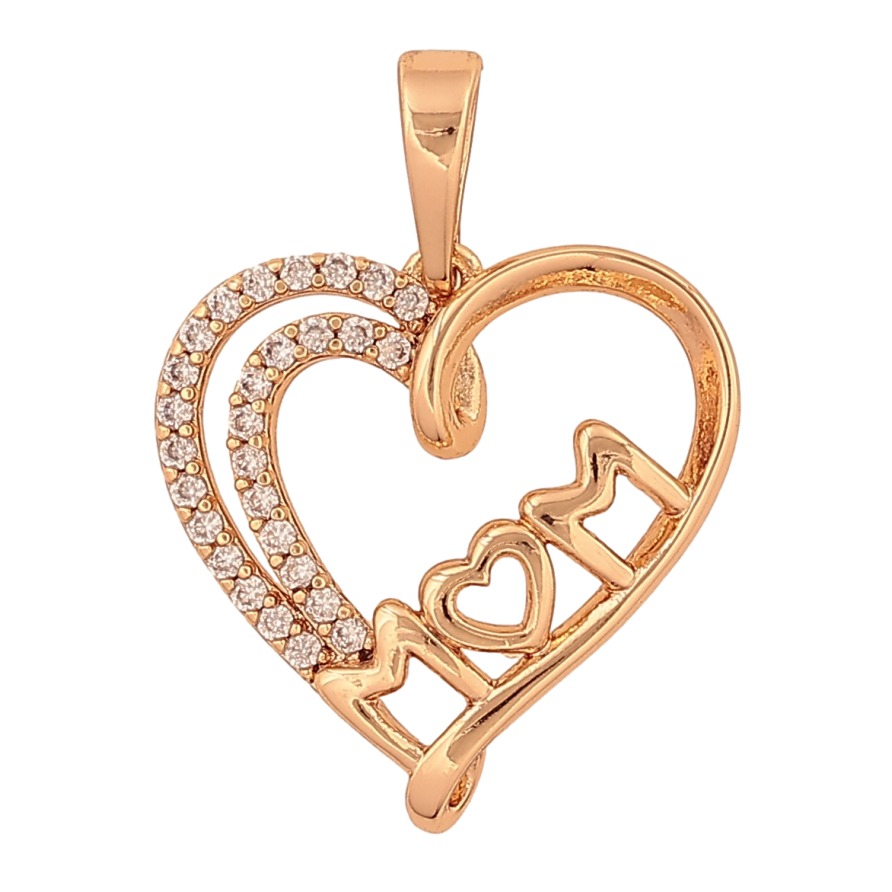 Кулон Xuping цвет Позолота 18K "Сердечко с надписью Мама" для цепочки до 6мм фото №1