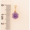 Кулон Xuping колір Позолота 18K "Бузковий кристал, ø 7мм" для ланцюжка до 5мм фото №2 Кулон Xuping колір Позолота 18K "Бузковий кристал, ø 7мм" для ланцюжка до 5мм фото №2