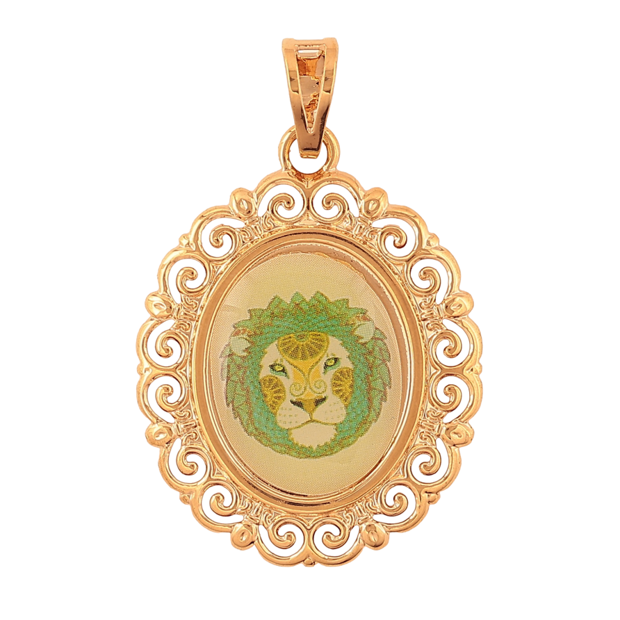 Кулон Xuping колір Позолота 18K "Знак Зодіаку Лев" для ланцюжка до 7мм фото №1