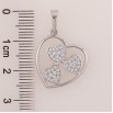 Кулон Xuping цвет Родий "Сердечки" для цепочки до 6мм фото №2