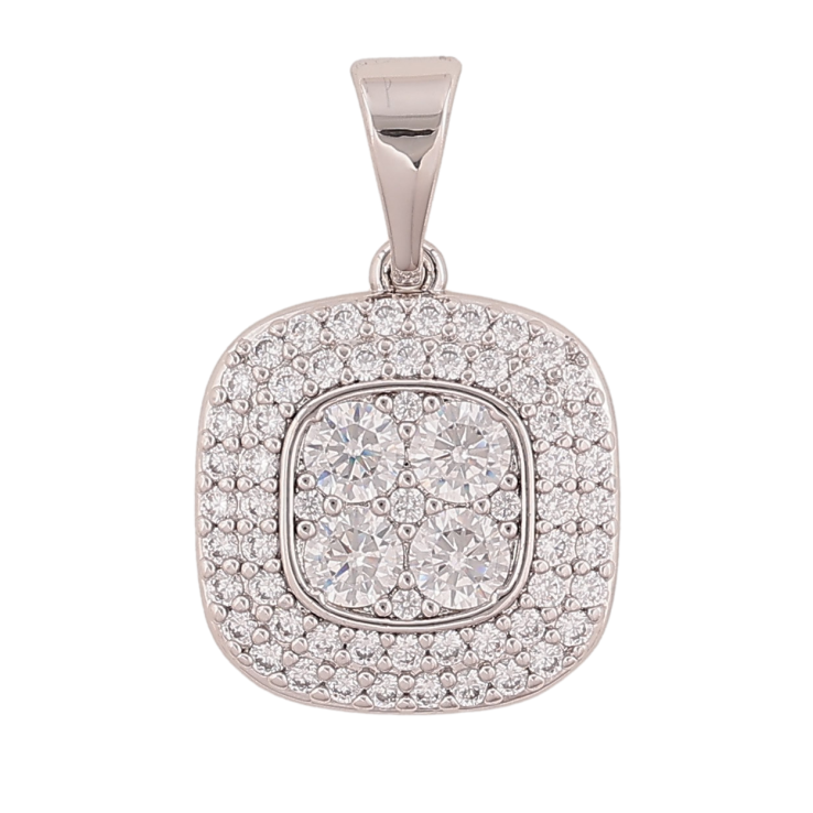 Кулон Xuping колір Родій "Інкрустація кристалами" для ланцюжка до 7мм фото №6