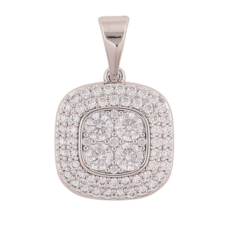 Кулон Xuping цвет Родий "Инкрустация кристаллами" для цепочки до 7мм фото №1