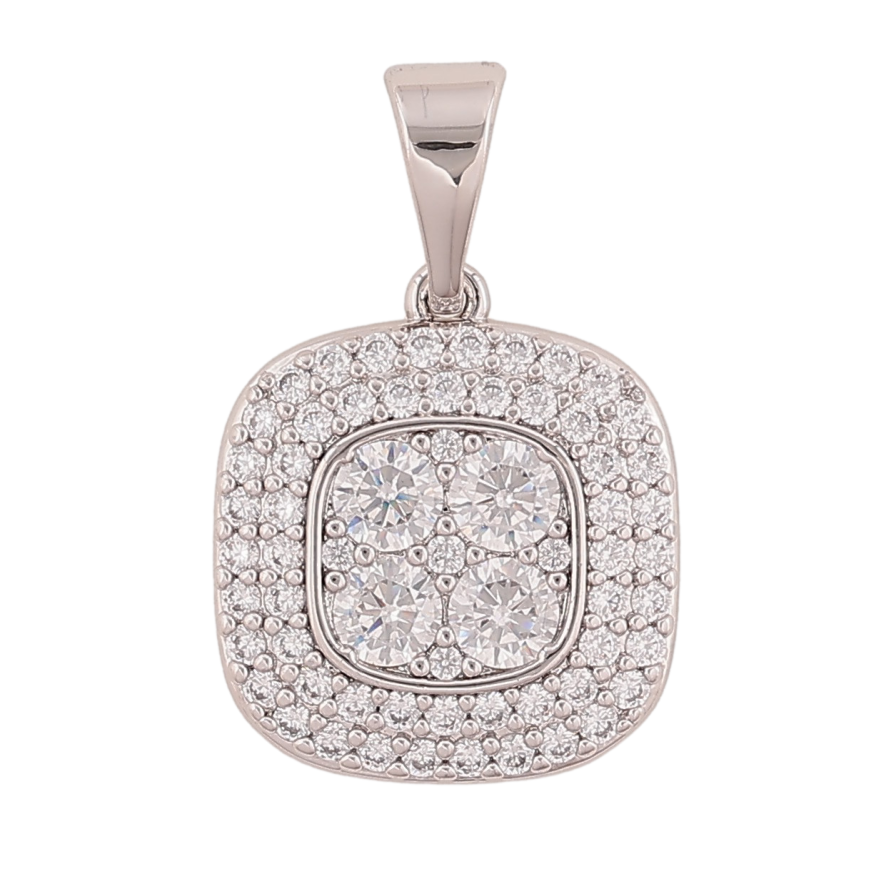 Кулон Xuping колір Родій "Інкрустація кристалами" для ланцюжка до 7мм фото №1