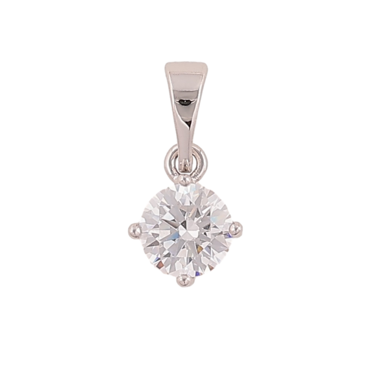 Кулон Xuping цвет Родий "Кристалл, ø 6мм" для цепочки до 5мм фото №14