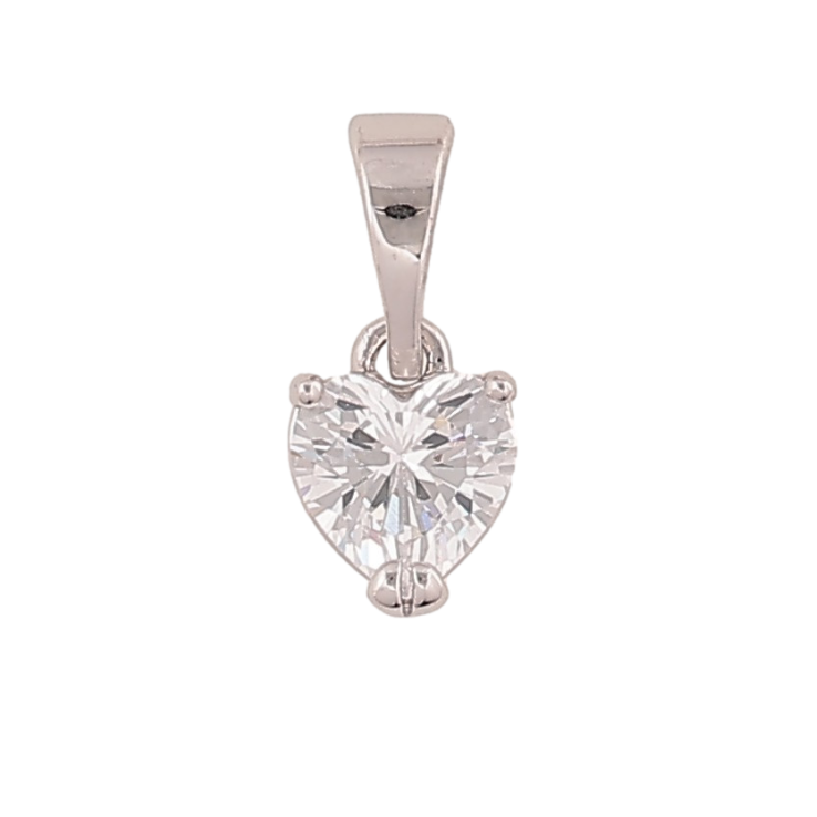 Кулон Xuping колір Родій "Кристальне серце, 6х6мм" для ланцюжка до 5мм фото №16