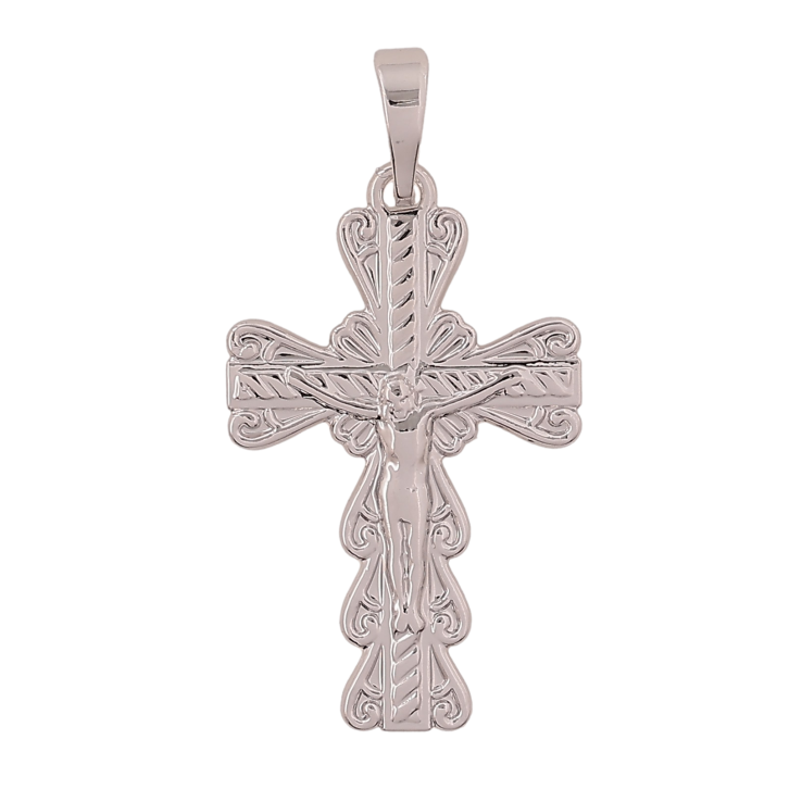 Кулон Xuping цвет Родий "Крест с Распятием" для цепочки до 6мм фото №24