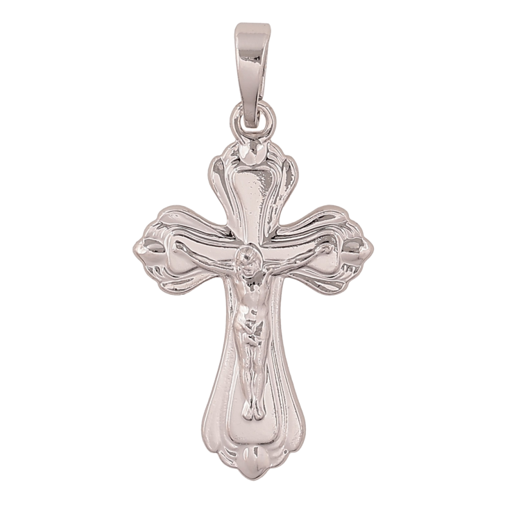 Кулон Xuping цвет Родий "Крест с Распятием" для цепочки до 6мм фото №18
