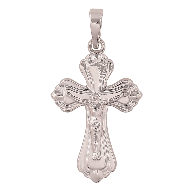 Кулон Xuping цвет Родий "Крест с Распятием" для цепочки до 6мм фото №2
