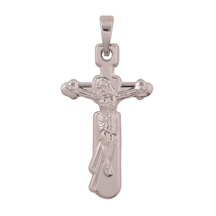 Кулон Xuping цвет Родий "Крест с Распятием" для цепочки до 6мм фото №14