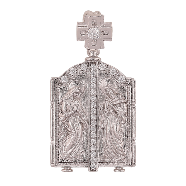 Кулон Xuping колір Родій "Ладанка" для ланцюжка до 4мм фото №1