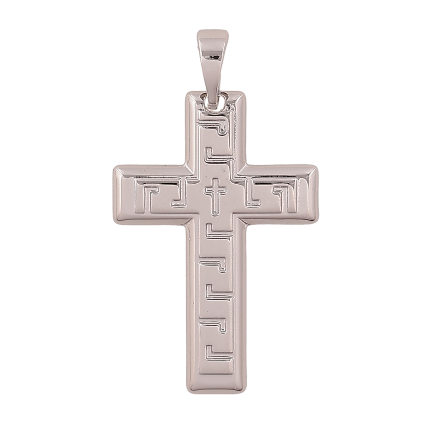 Кулон Xuping цвет Родий "Крест" для цепочки до 5мм фото №1