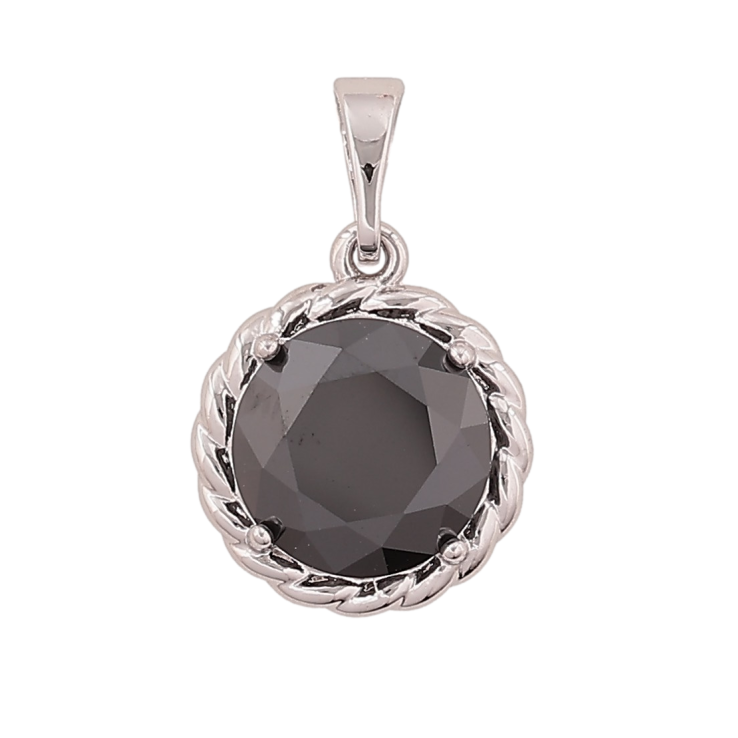 Кулон Xuping колір Родій "Чорний кристал" для ланцюжка до 5мм фото №4