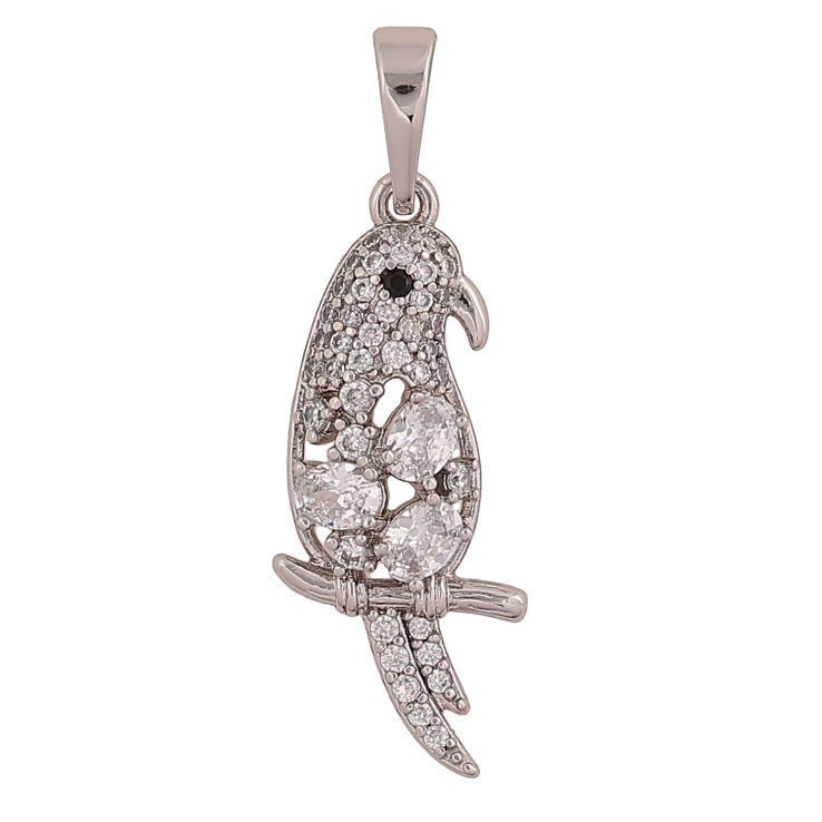 Кулон Xuping цвет Родий "Попугай" для цепочки до 6мм фото №13 Кулон Xuping цвет Родий "Попугай" для цепочки до 6мм фото №13