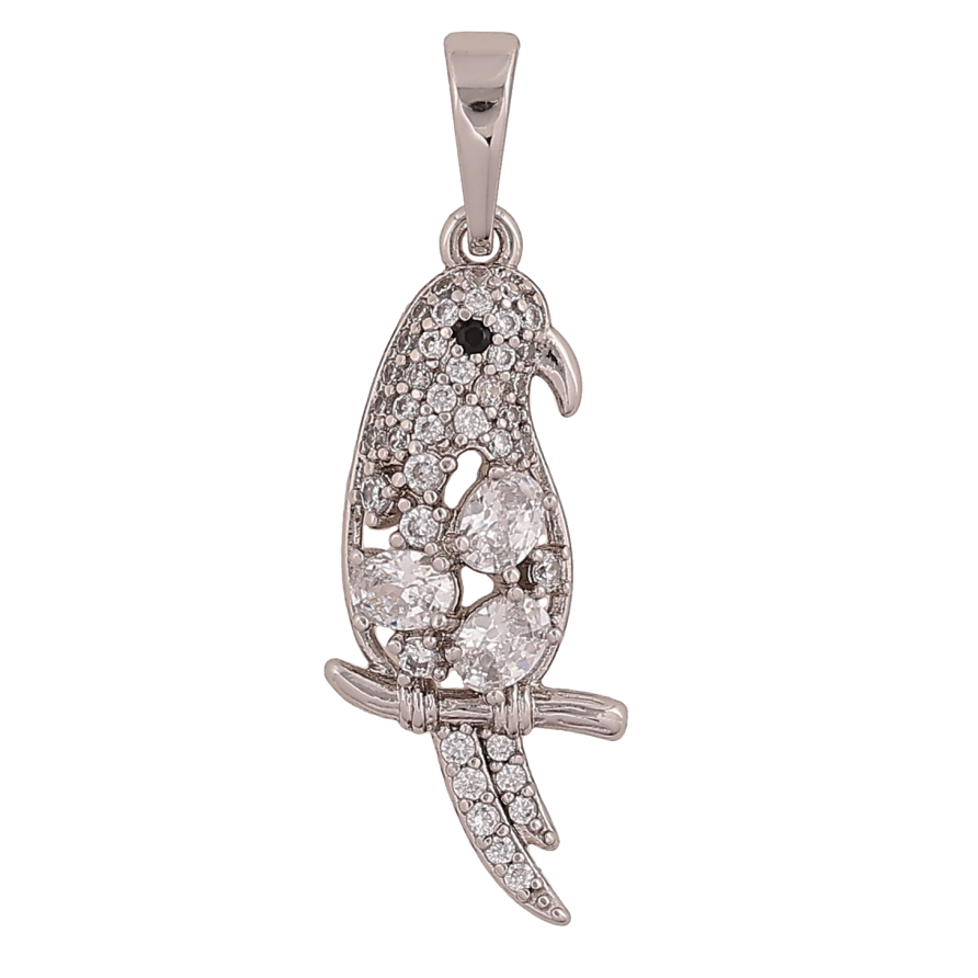 Кулон Xuping цвет Родий "Попугай" для цепочки до 6мм фото №1